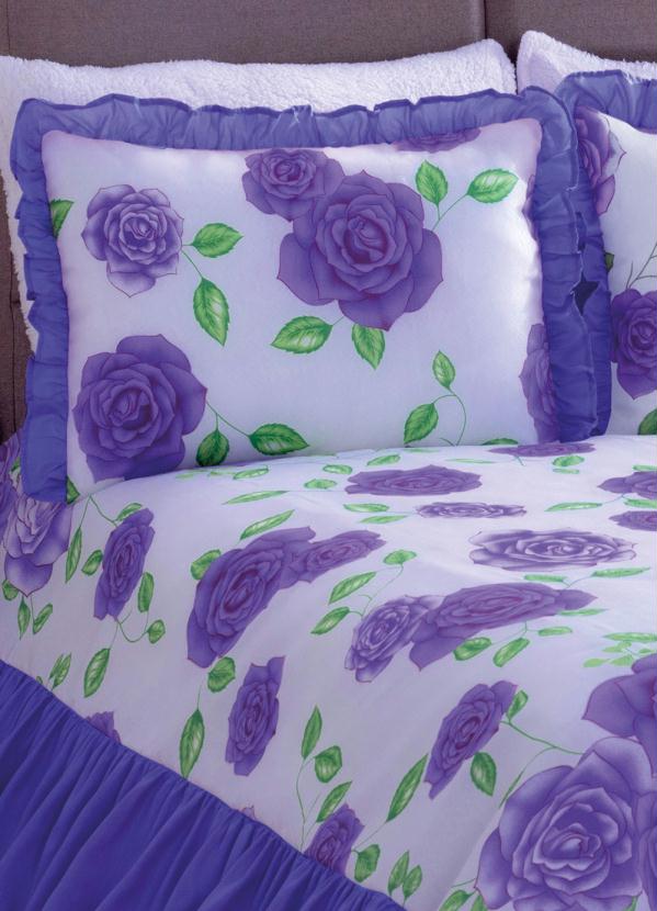 Lar e Lazer - Jogo de Colcha Lilás Casal 3 Peças 3