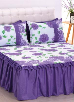Lar e Lazer - Jogo de Colcha Lilás Casal 3 Peças - LAR E LAZER