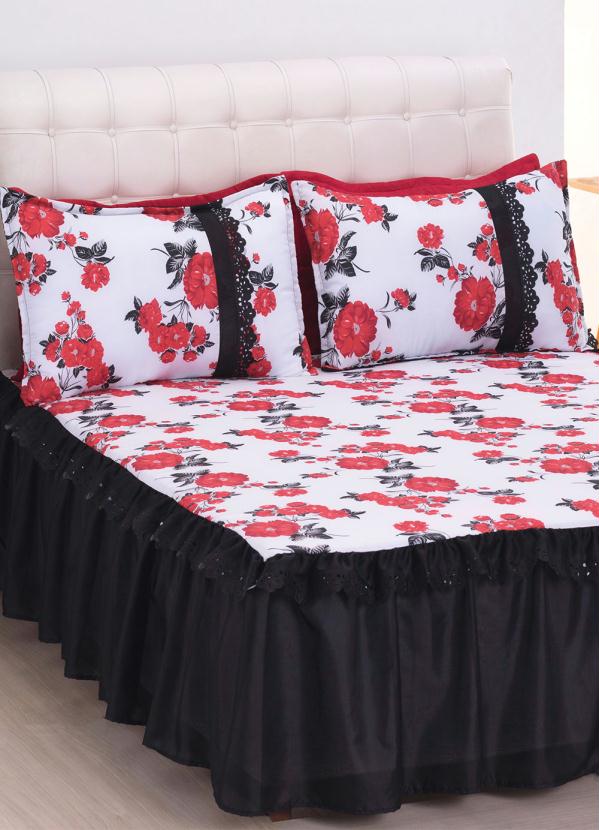 Lar e Lazer - Jogo de Colcha Preta Casal 3 Peças