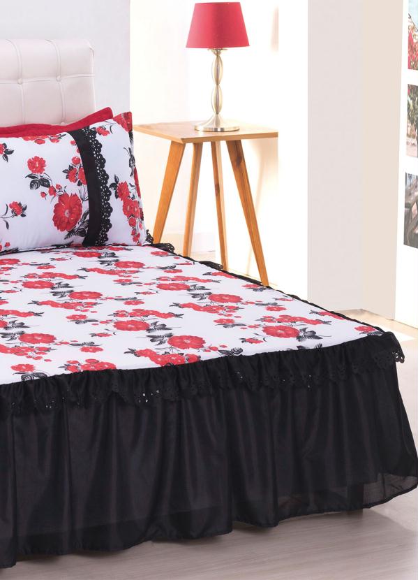 Lar e Lazer - Jogo de Colcha Preta Casal 3 Peças 2