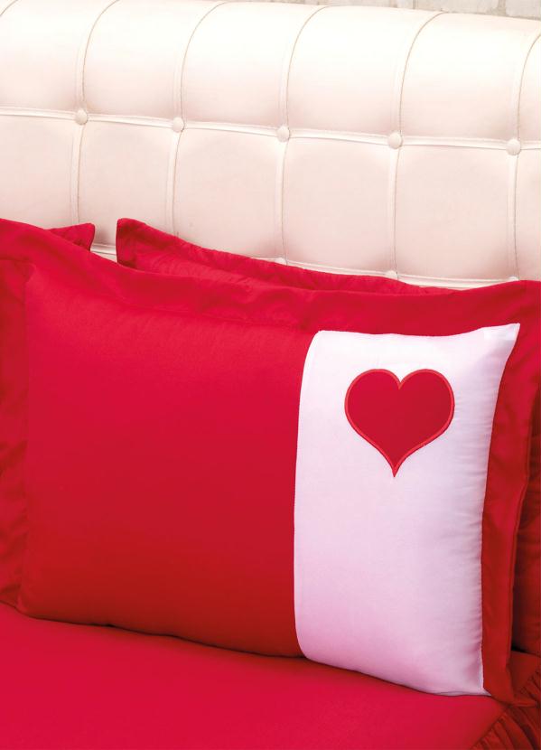 Lar e Lazer - Jogo de Colcha Vermelha Casal 3 Peças 3