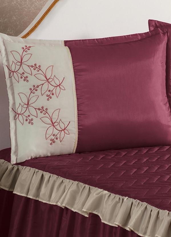 Lar e Lazer - Jogo de Colcha Vinho Casal 3 Peças 3