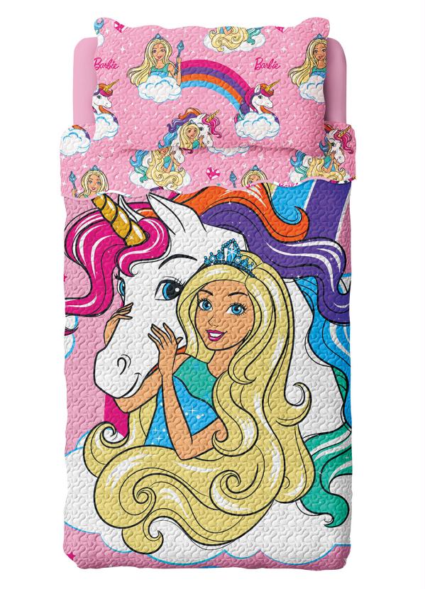 Jogo De Cama Solteiro Estampado Barbie Lepper 2 Pçs - Barbie