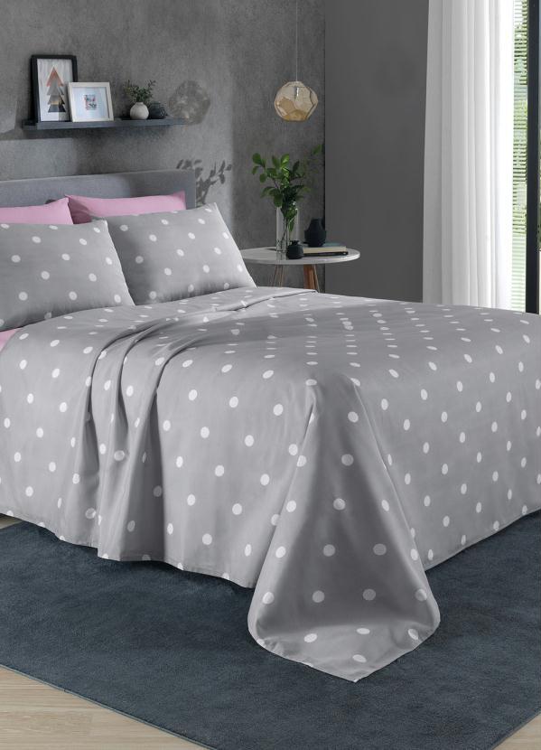 Mundo Lar - Edredom 150 Fios Cinza Solteiro 1 Peça 3