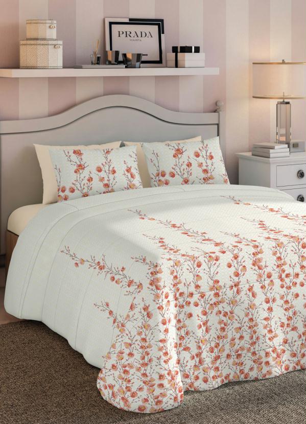 Teka - Edredom Solteiro Floral 120 Fios 1 Peça