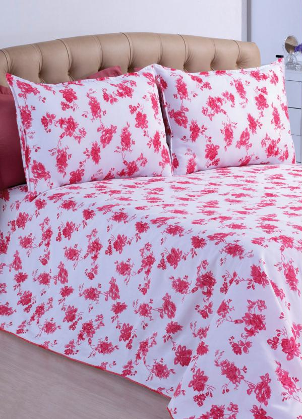 Lar e Lazer - Fronha Floral Branca 1 Peça 2