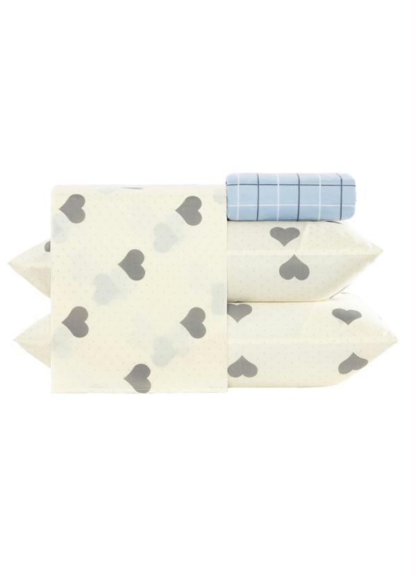 Mundo Lar - Jogo de Cama 150 Fios Bege Casal 4 Peças 6