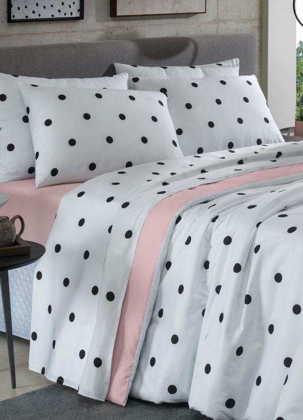 Mundo Lar - Jogo de Cama Coração Rosa Casal 4 Peças 3