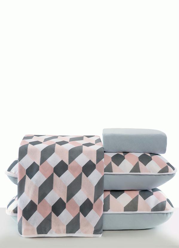 Sul Brasil - Jogo de Cama Malha Xadrez Casal 4 Peças 2