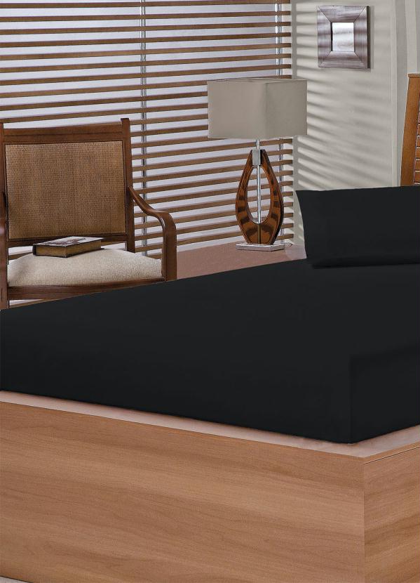 Lar e Lazer - Jogo de Cama Preto Casal 3 Peças 2