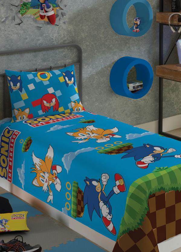 Lepper - Jogo de Cama Sonic Solteiro 3 Peças 2