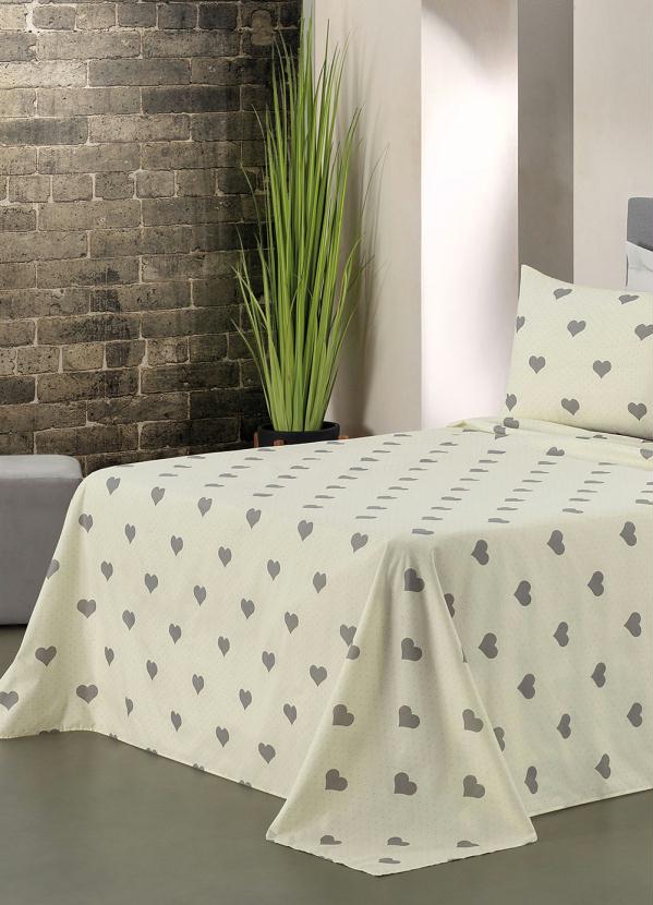 Mundo Lar - Jogo de Cama 150 Fios Coração Queen 4 Peças 2