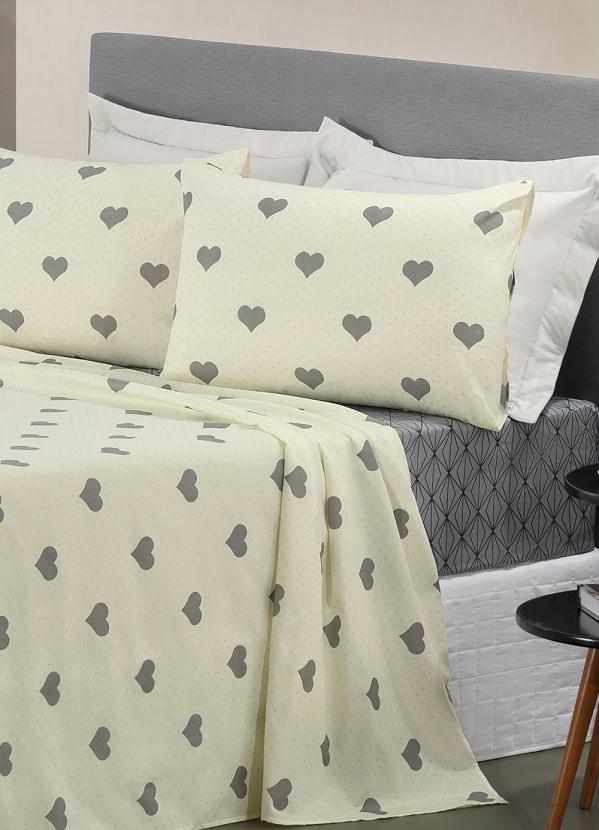 Mundo Lar - Jogo de Cama 150 Fios Coração Queen 4 Peças 3