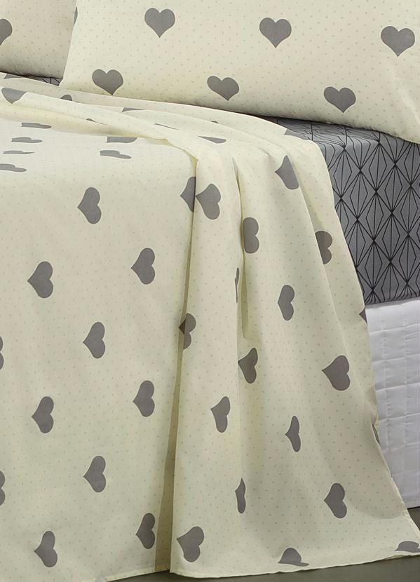 Mundo Lar - Jogo de Cama 150 Fios Coração Queen 4 Peças 4