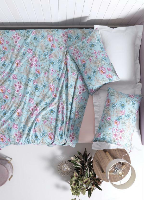 Altenburg - Jogo de Cama 180 Fios Floral Queen 4 Peças