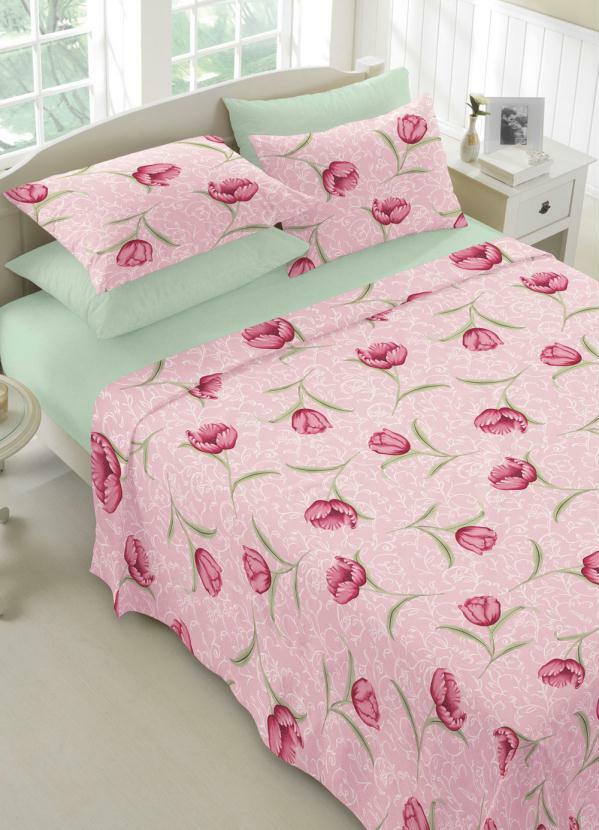 Teka - Jogo de Cama Floral Queen 4 Peças