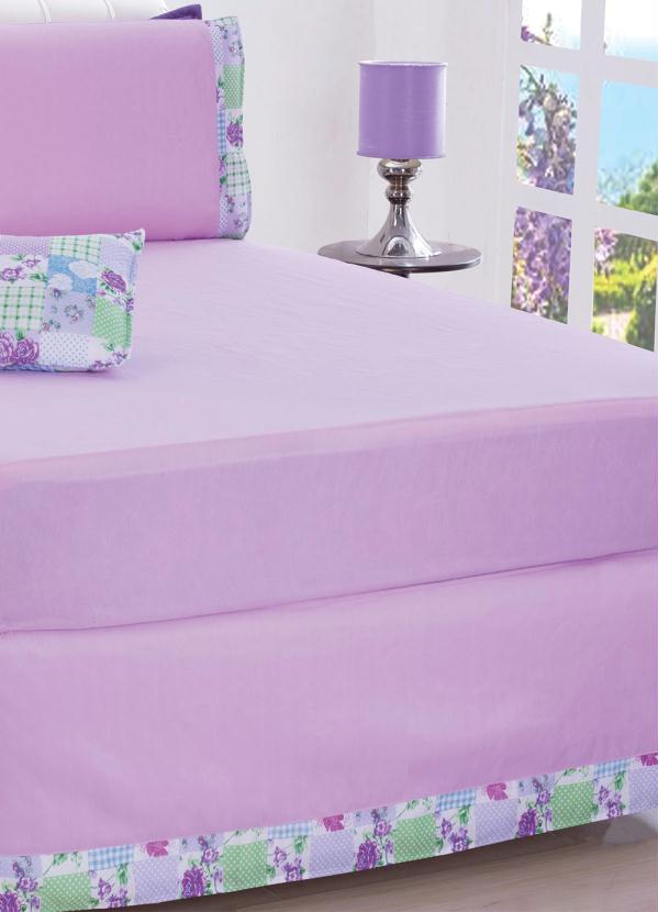 Lar e Lazer - Jogo de Cama Lilás Queen 5 Peças 2