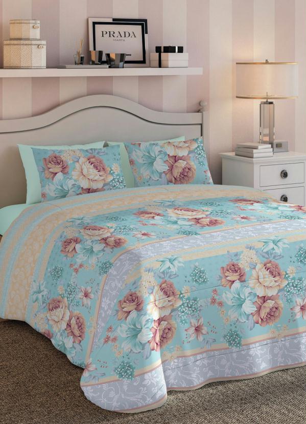 Teka - Jogo de Cama 120 Fios Verde Solteiro 3 Peças 2