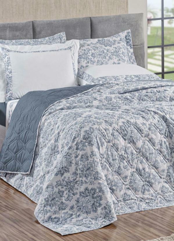 Lar e Lazer - Enxoval 200 Fios Floral Queen 7 Peças