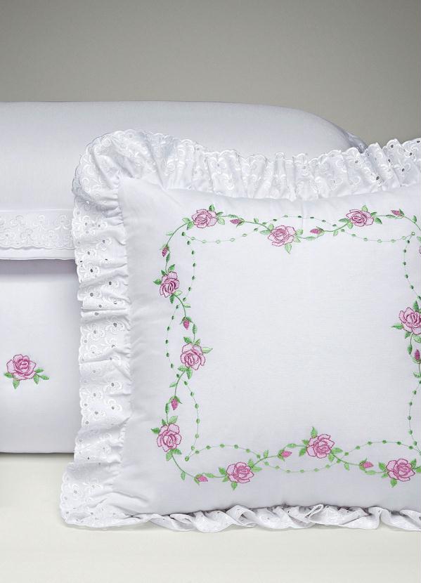 Lar e Lazer - Jogo de Cobre Leito Branco Queen 6 Peças 3