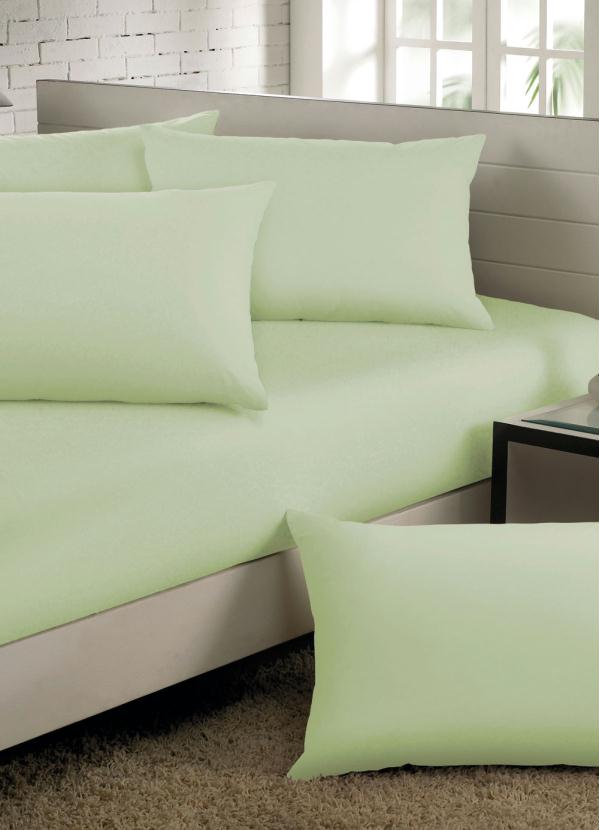 Teka - Lençol com Elástico Verde Queen 1 Peça 1