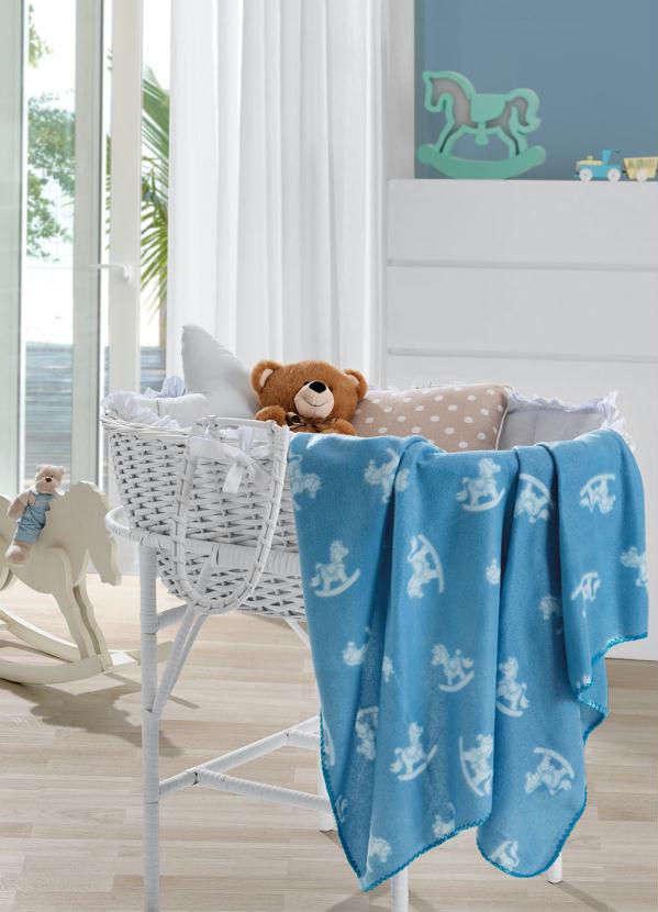 Hedrons - Manta Fleece Baby Azul 1 Peça