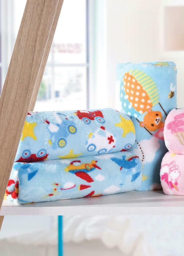 Lar e Lazer - Manta Microfibra Baby Menino 1 Peça 1