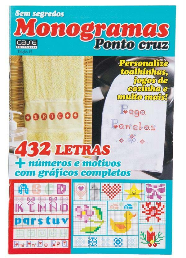 Lar e Lazer - Mini Revista de Monogramas Ponto Cruz