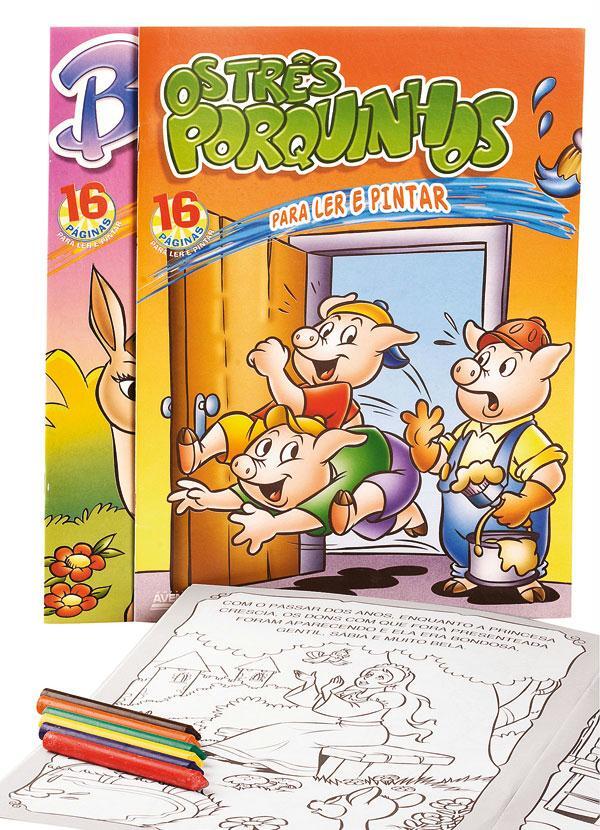 Lar e Lazer - Kit 3 Livros para Ler e Colorir Clássicos