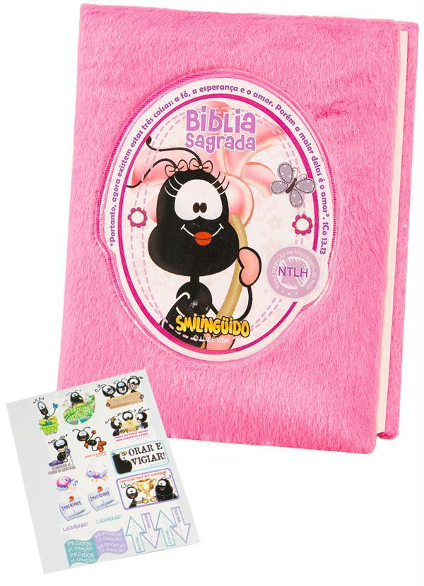 Lar e Lazer - Bíblia Sagrada Rainha Formosa Aveludada Rosa