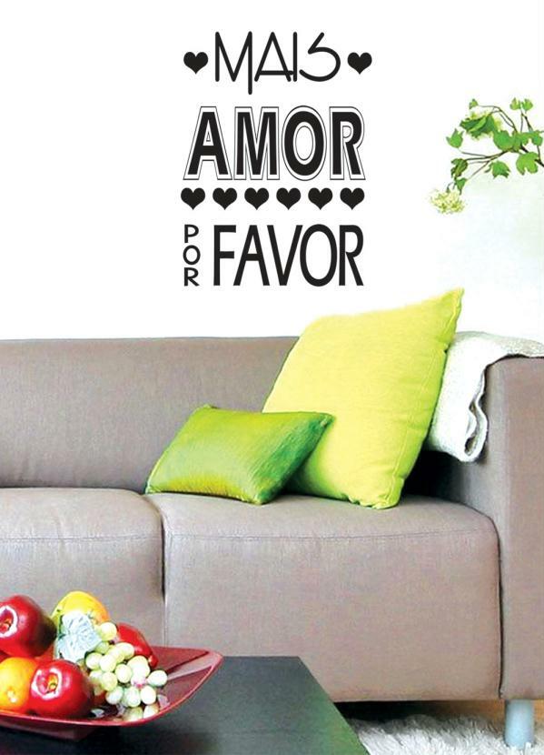Lar e Lazer - Adesivo Decorativo Mais Amor Por Favor 1 Peça