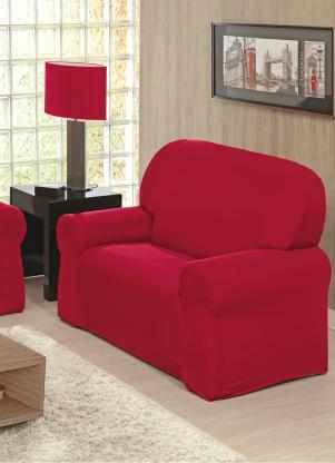 Lar e Lazer - Capa de Sofá 2 e 3 Lugares Vermelho 2 Peças - LAR E LAZER