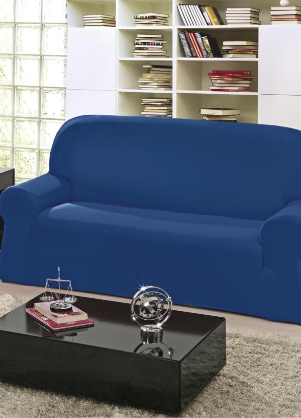 Lar e Lazer - Capa para Sofá 2 e 3 Lugares Azul 2 Peças 2