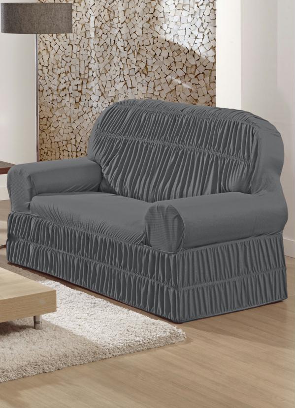 Lar e Lazer - Capa para Sofá 2 e 3 Lugares Cinza 2 Peças 2