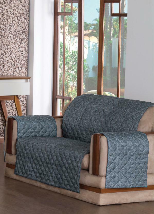 Lar e Lazer - Protetor para Sofá 2 e 3 Lugares Jeans 2 Peças