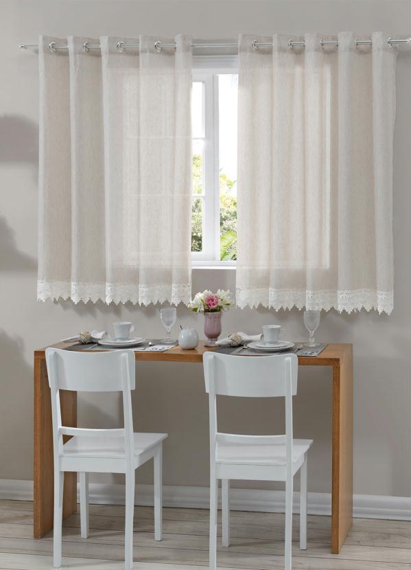 Bella Janela - Cortina Cozinha com Forro Linho 300x120 cm