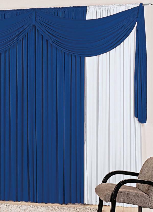 Lar e Lazer - Cortina com Bandô Azul 400x230 cm 2