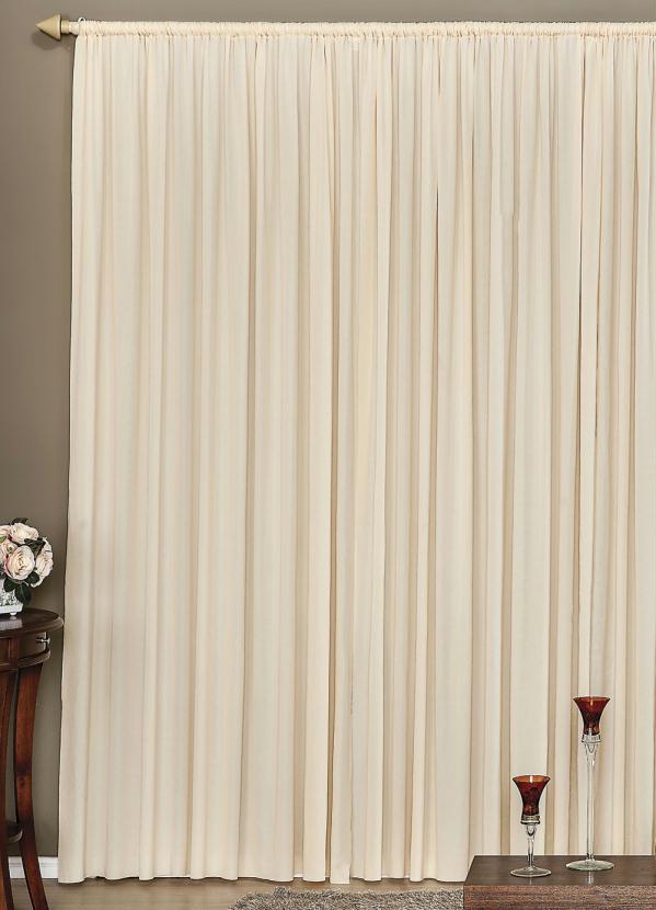 Lar e Lazer - Cortina com Bandô Bege 400x230 cm