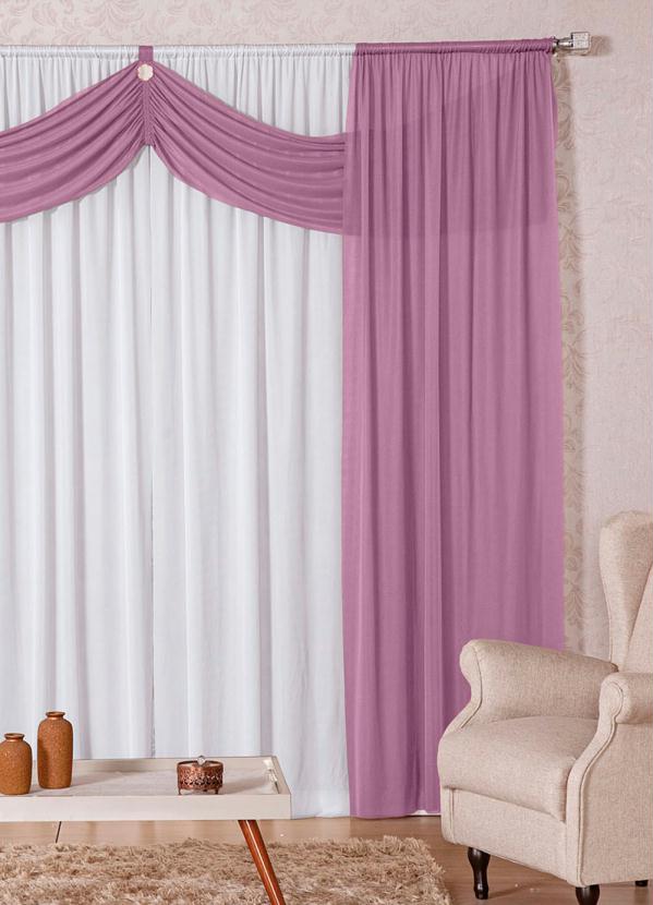 Lar e Lazer - Cortina com Bandô Lilás 300x170 cm 2