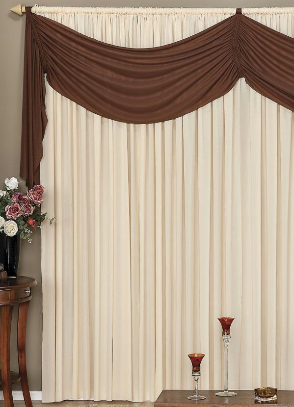 Lar e Lazer - Cortina com Bandô Tabaco 300x170 cm