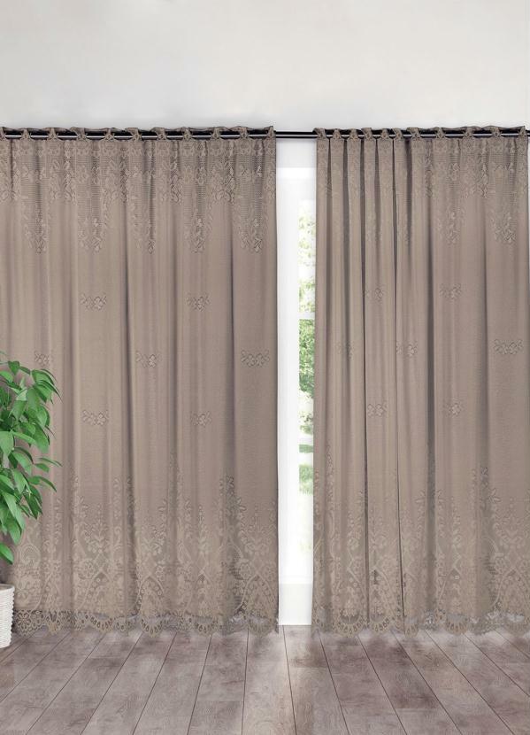 Lar e Lazer - Cortina com Forro Marrom 300x180 cm