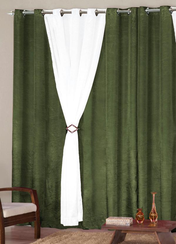 Lar e Lazer - Cortina para Porta Rústica Verde 300x250 cm