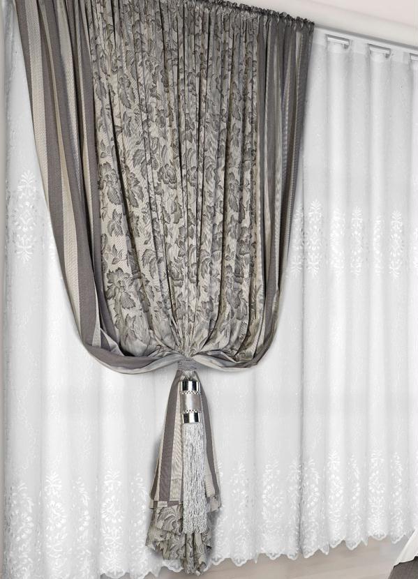 Lar e Lazer - Xale Jacquard Cinza 280x230 cm 2