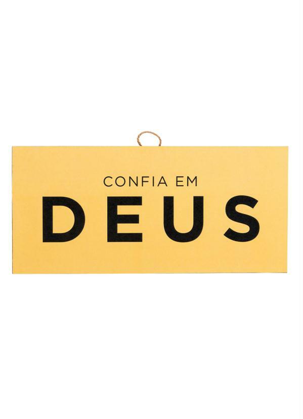 Lar e Lazer - Placa Decorativa Confia em Deus