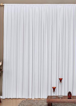 Lar e Lazer - Cortina com Bandô Branca 400x230 cm - LAR E LAZER