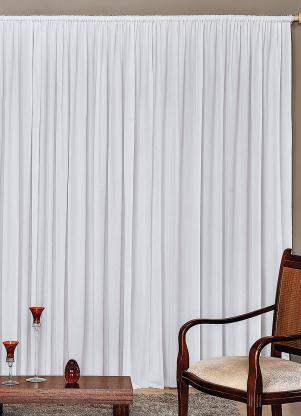 Lar e Lazer - Cortina com Bandô Branca 400x230 cm - LAR E LAZER
