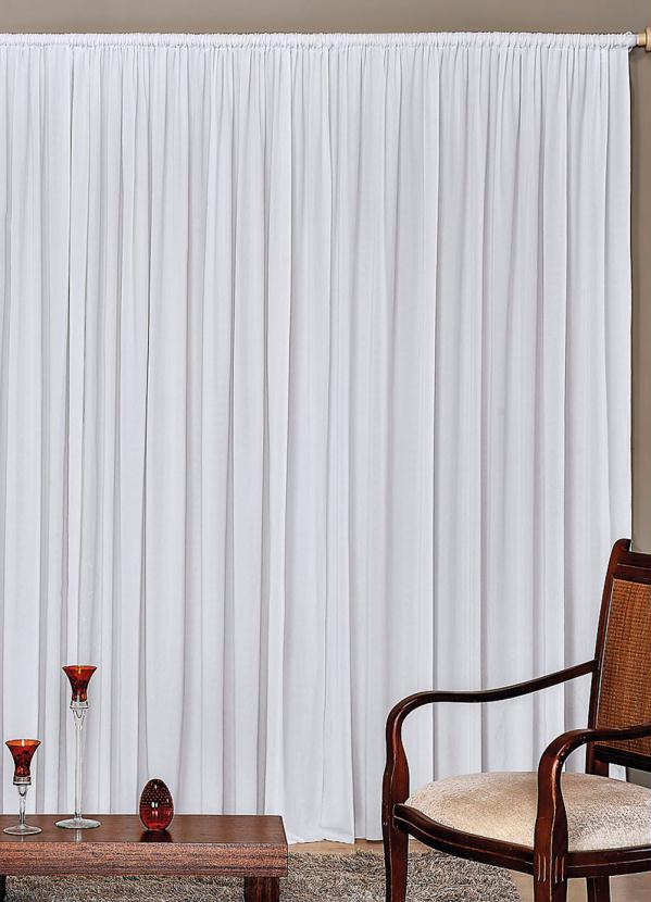 Lar e Lazer - Cortina com Bandô Branca 400x230 cm 2