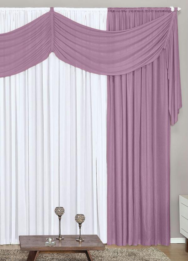 Lar e Lazer - Cortina com Bandô Lilás 300x170 cm 2