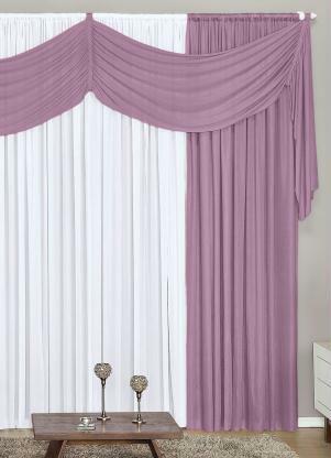 Lar e Lazer - Cortina com Bandô Lilás 400x230 cm - LAR E LAZER