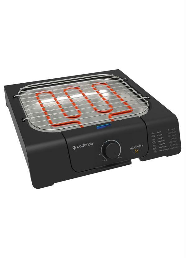 Lar e Lazer - Churrasqueira Elétrica Grill Preta 220 V